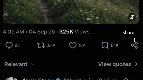 How to copy and paste a Tweet link